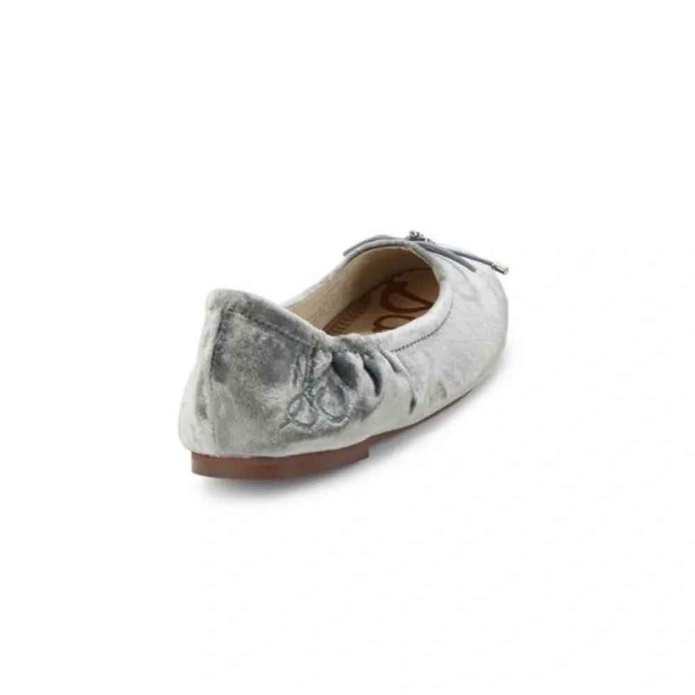 Sam Edelman Gray Velvet Flats - Picture 2 of 6